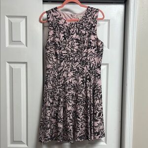 Maison Jules Blush and Black Floral Dress